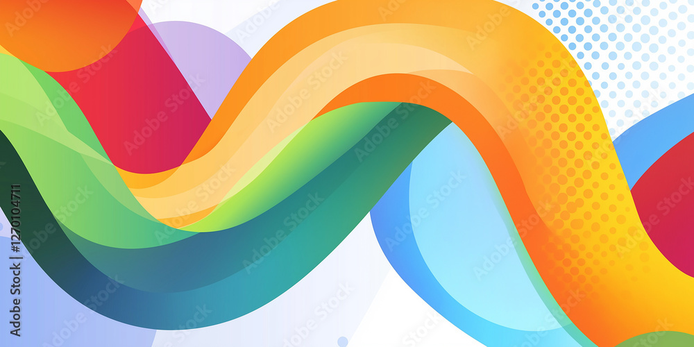 Leinwandbilder colorful abstract waves flowing and creating dynamic movement