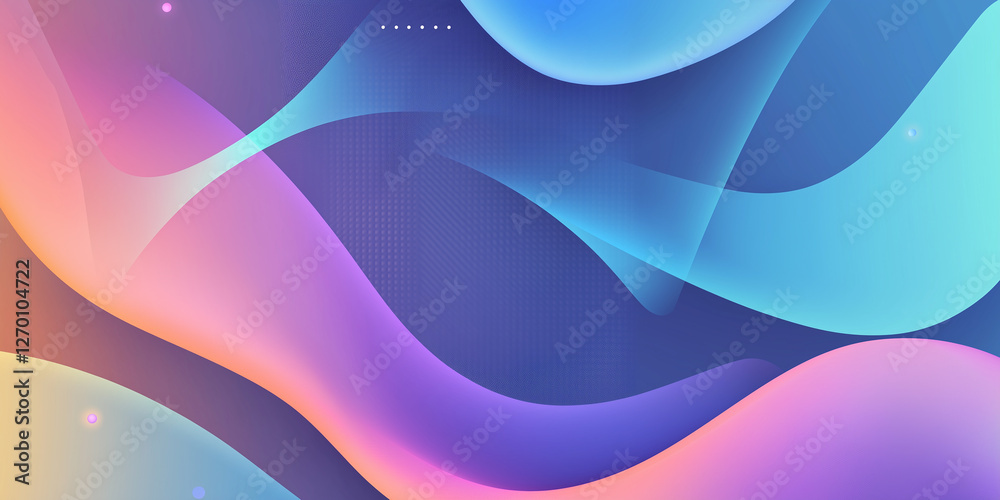 Leinwandbilder colorful abstract background with flowing gradient shapes and lines