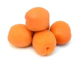 Peaches isolated on white background