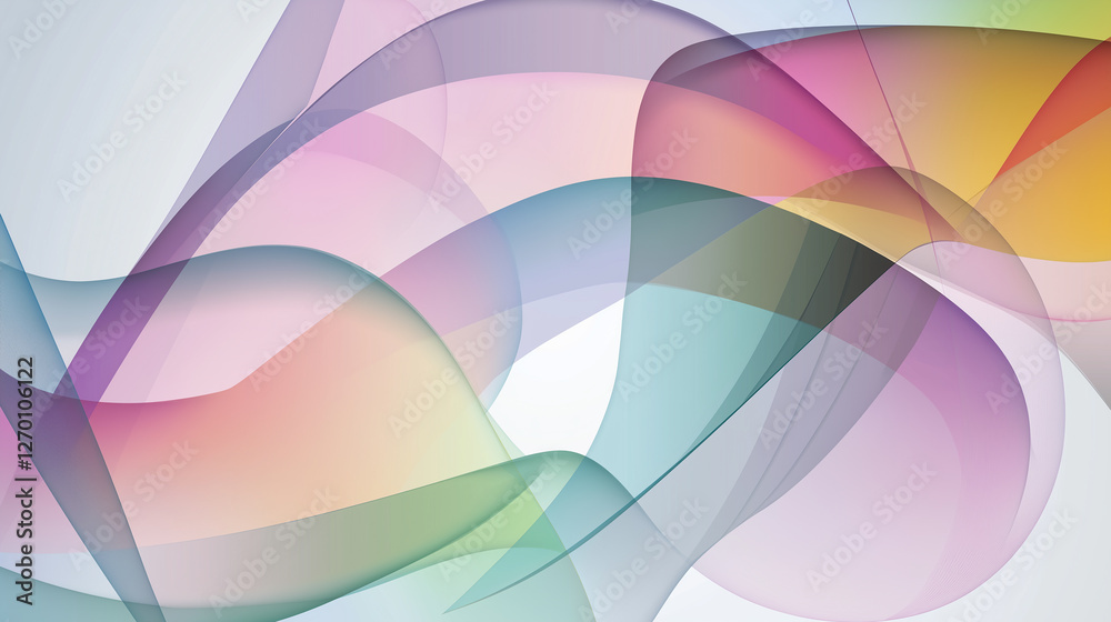 Poster pastel colors flowing abstract background design