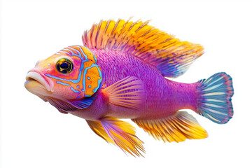 Fototapeta premium Colorful tropical fish isolated, exotic underwater animals