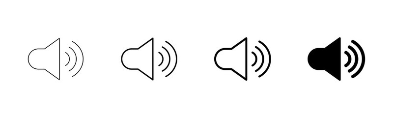 Speaker icon vector isolated on white background. Volume icon. Loudspeaker icon vector. Audio. Sound