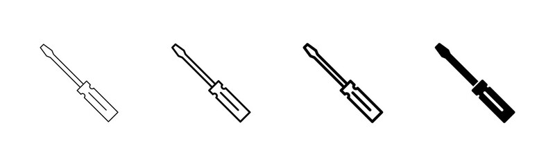 Screwdriver icon vector isolated on white background. Screwdriver vector icon