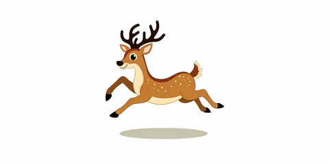 playful brown deer leaping joyfully