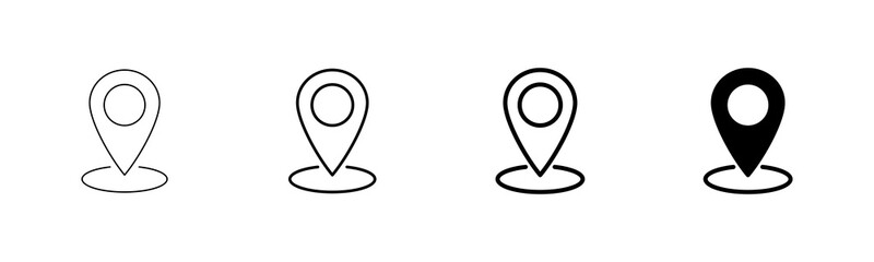 Pin icon vector isolated on white background. Location icon. Map pointer icon. Point. Locator. Address