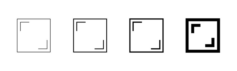 Fullscreen Icon vector isolated on white background. Expand to full screen icon. Fullscreen sign icon. Arrows symbol