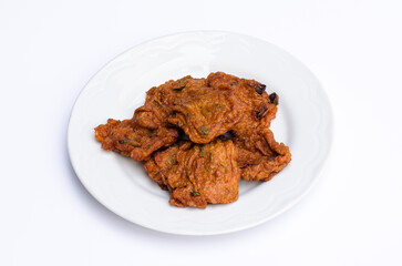 Fried chicken on a white plate