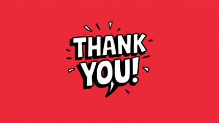 A thank you message is displayed in a cartoon style