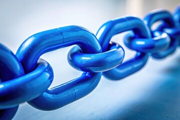 Simple blue chain link wallpaper: abstract, modern, geometric background, minimalist photography.