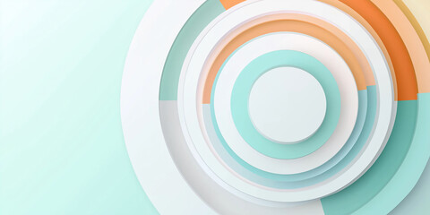 Concentric circles creating a stunning pastel color palette