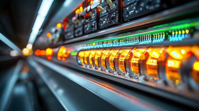Futuristic Server Technology  Data Center Network  Server Room  High Tech Hardware  Comput