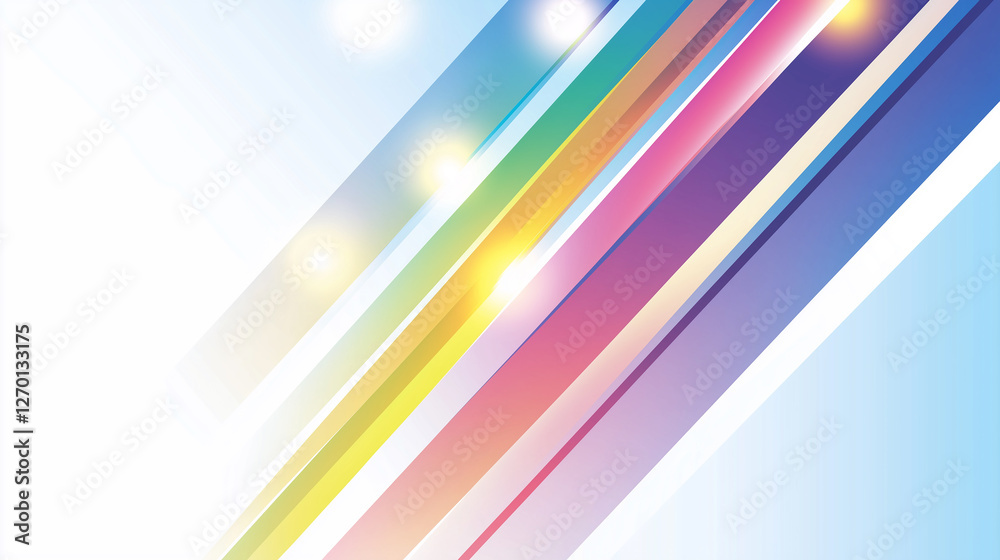 Aufkleber colorful diagonal stripes creating vibrant abstract background design