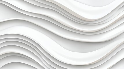 Abstract Background Featuring Smooth Flowing White Waves in Modern Texture Design