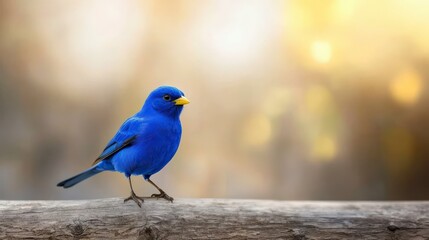 Obraz premium Blue Bird on Branch Vivid Wildlife Photo Nature Image