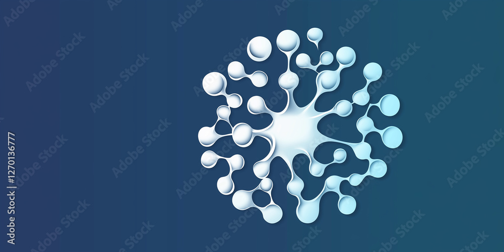 Poster Metaballs morphing and connecting, representing transformation and connection