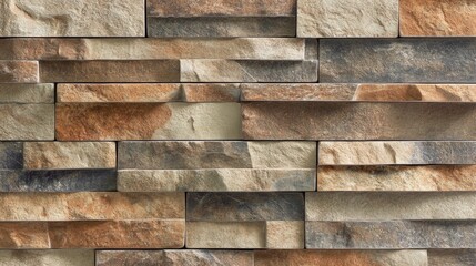 An urban-style rustic brick wall with warm earthy tones, faded surfaces, and a rough, raw texture.