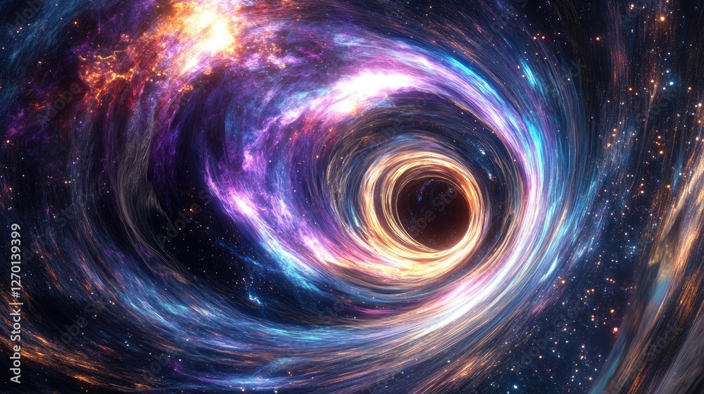 Poster cosmic gateway through dimensions a journey beyond space and time exploring interstellar wormholes a