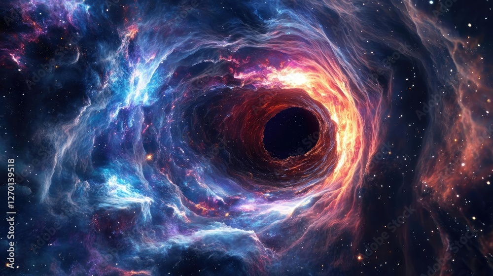 Poster cosmic gateway through dimensions a journey beyond space and time exploring interstellar wormholes a