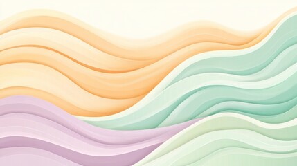 Obraz premium Abstract Pastel Waves Background for Modern Design and Presentation