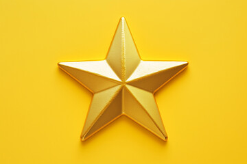 Obraz premium Gold star on a gold background isolated