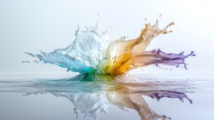 Abstract Colorful Liquid Splash  Dynamic Paint Burst  Vibrant Hues  Creative Art