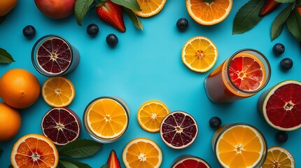 Fresh Juice Blend: Citrus, Berries & Smoothie Recipe