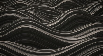 Futuristic liquid metal waves with smooth curves and reflective surfaces