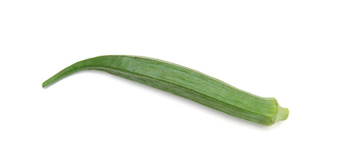 Fresh okra isolated on a white background
