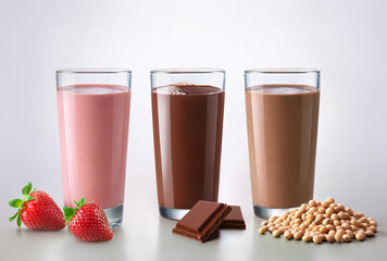 いろんな味のプロテインドリンク