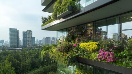 Eco Friendly Metropolis  Sustainable Architecture  Green Cityscape  Futuristic Design