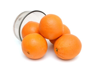 Nice fresh orange isolated on a white background