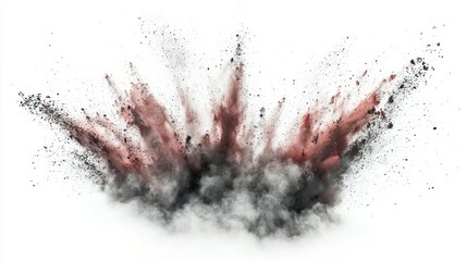 An explosion of colored powder creating a dynamic, abstract visual effect.