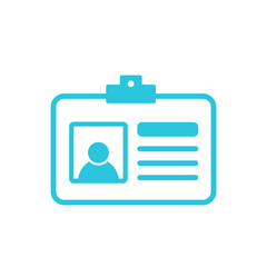 ID entity Card icon. Isolated on white background. Blue icon set.