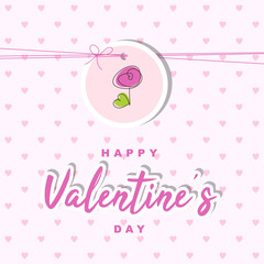 Adoring Valentine&rsquo;s Rose with Romantic Hearts of Love