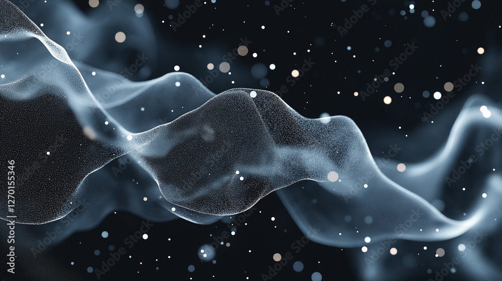 Wall mural abstract nebula: ethereal, swirling nebula with subtle glowing particles evokes a sense of mystery a