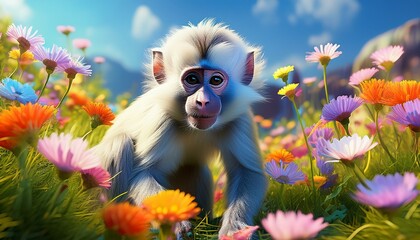 Fototapeta premium Niedlicher Mandrill