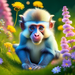 Fototapeta premium Niedlicher Mandrill