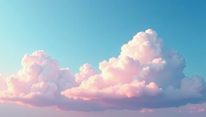 Clouds of soft pastel colors against a clear blue sky, clouds, colors, sky