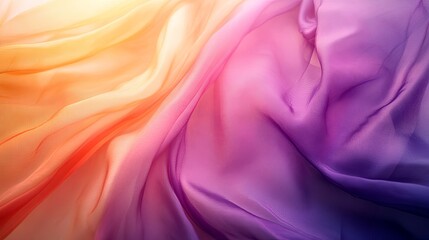 Obraz premium Curtain unveils vibrant hues, abstract backdrop, soft light; a moment of discovery and transformation.