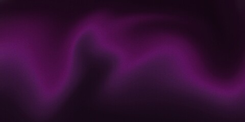 Abstract background color gradient purple and black grainy textured swirl pattern. 