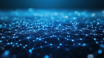 Obraz premium Abstract Blue Network