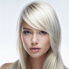 Naklejka premium Hübsche junge blonde Frau