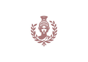A powerful Athena logo, featuring wisdom, strength, and elegance with a timeless design.