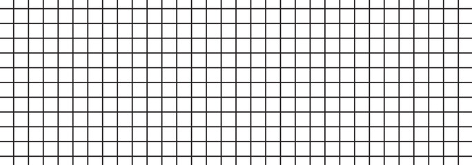 Square grid background with empty space. Design of square graph paper, school math sheet, grid paper sheet, notebook pattern, architectural graph paper. Vector illustration
