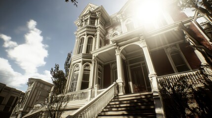 Victorian Era House Sunlight Architecture Exterior