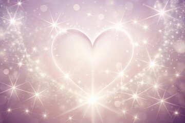 Celestial Heart A Glimmering Sparkle of Love and Light, Adorned with Twinkling Stars and Shimmering Dust