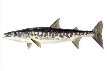 Obraz premium Barracuda fish isolated on a white background