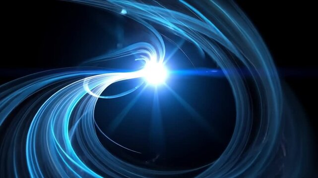 Bright blue energy swirl, cosmic background, abstract art, website header
