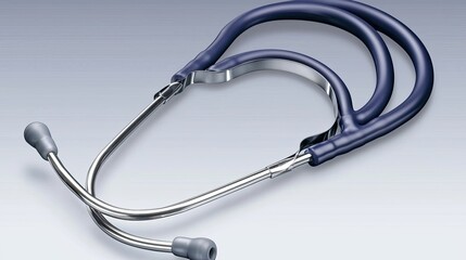 Close-up view of a stethoscope on a gradient background, symbolizing healthcare and medical tools