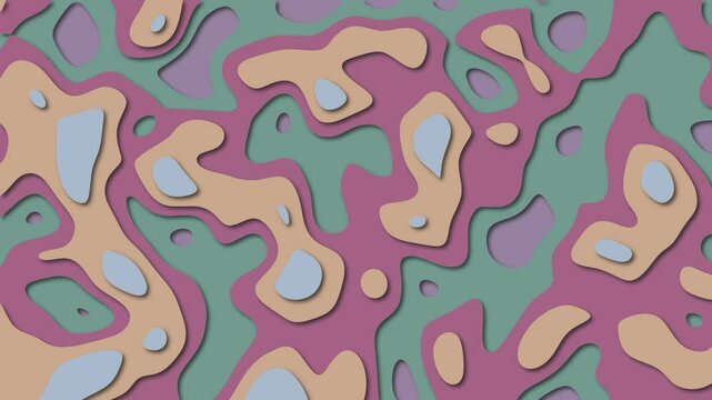 organic shapes contours looping animation purple green pink yellow blue background texture